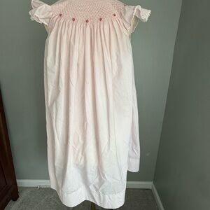 Rosalina Pink Roselle Smocked Bishop Dress